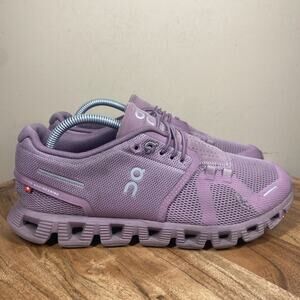 On Cloud 5 Fig Quartz Womens Purple Size 7.5 Athletic Running Shoes